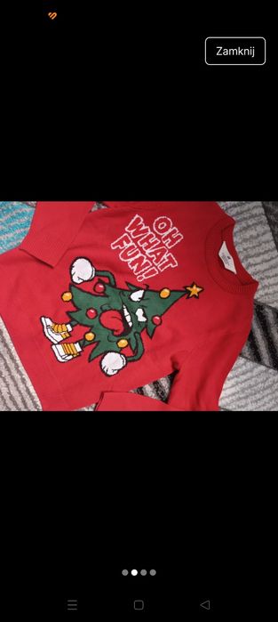 Sweterek świąteczny 134/140 h&m plus gratis