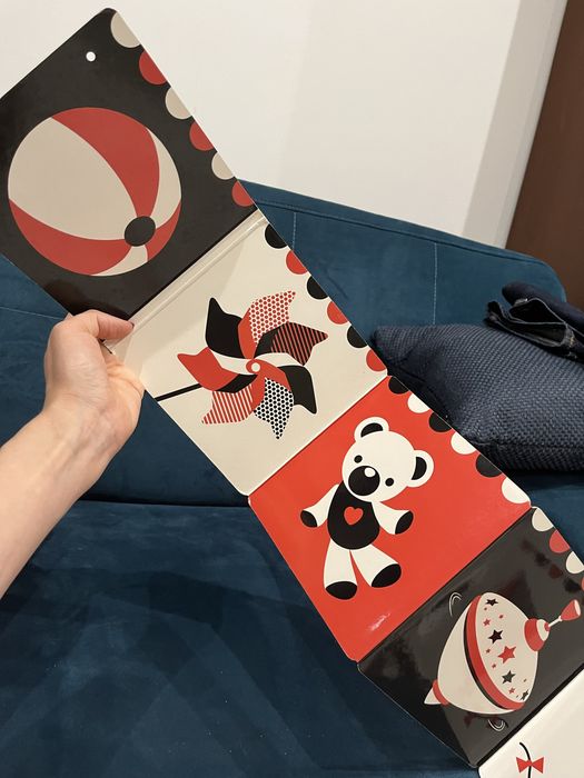 Ksiazeczki kontrastowe plansze czuczu harmonijki zabawki dla niemowlak