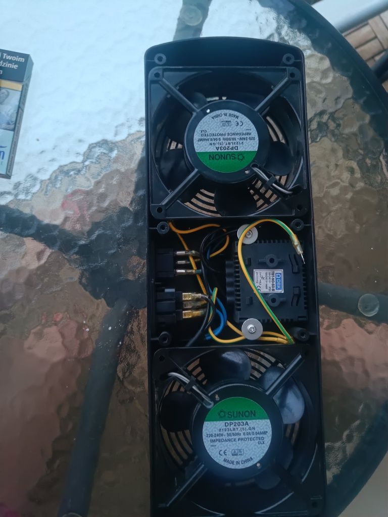 Moduł chłodzenia 2x Sunon 230V +termostat – wentylatory przemysłowe,