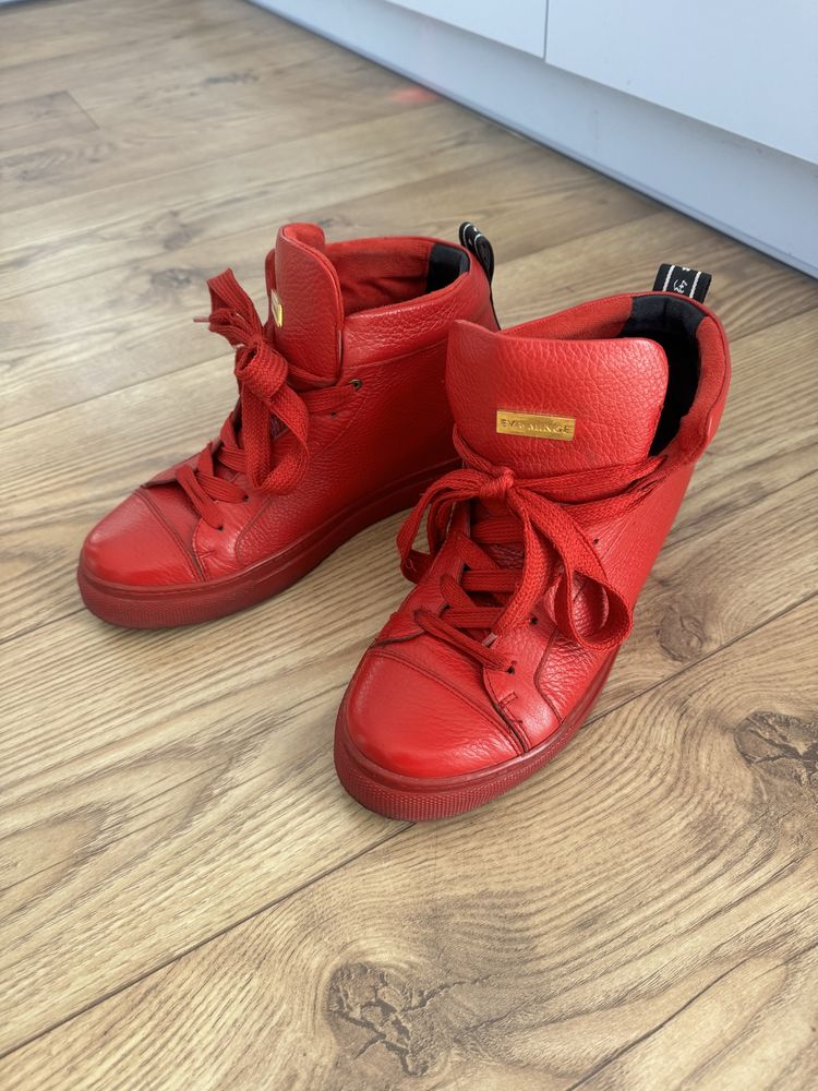 Eva Minge Boadilla czerwone skorzane sneakersy 38