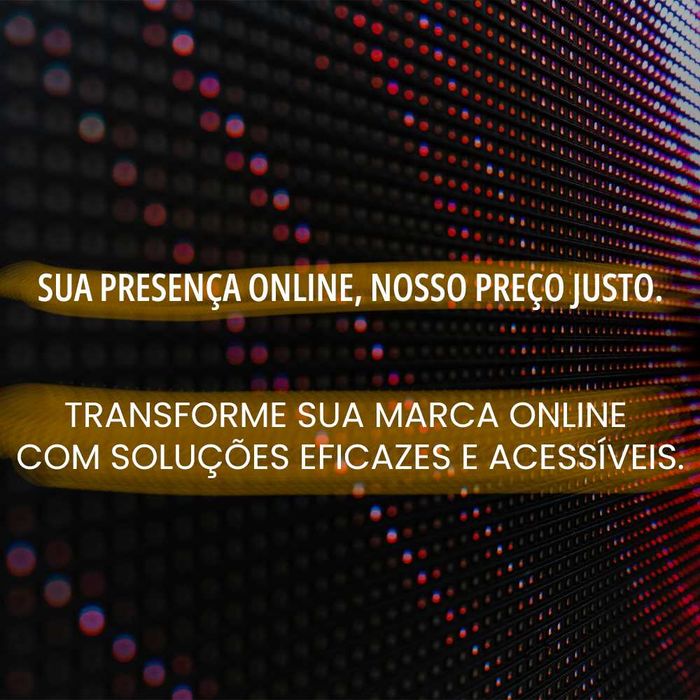 Serviços de criação de website, marketing e alojamento.