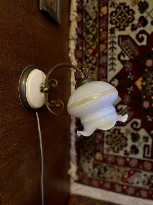 Винтаж! Бра Колокольчик ссср бронза стекло светильник