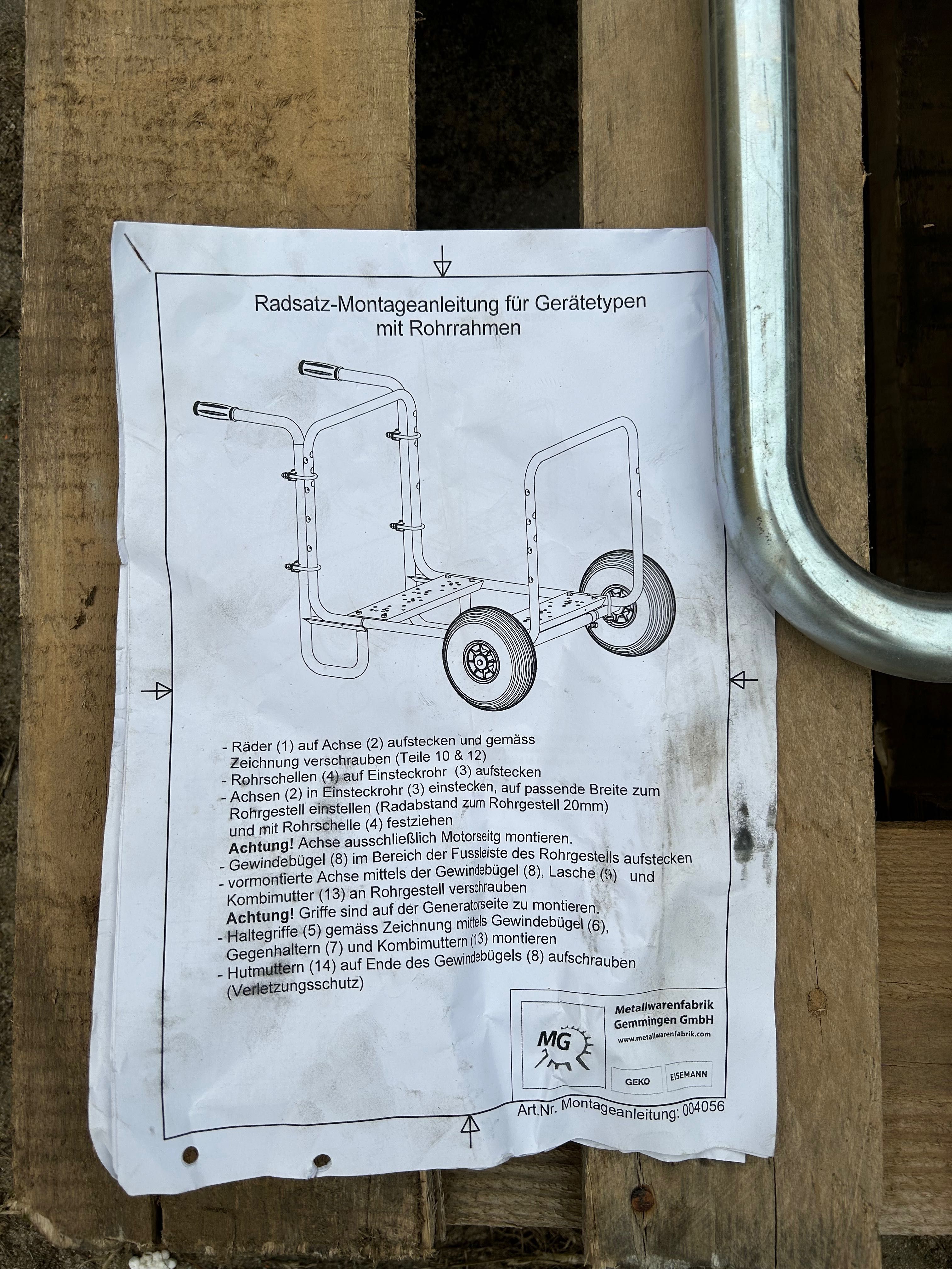 Wózek transportowy do agregatu prądotwórczego, uniwersalny