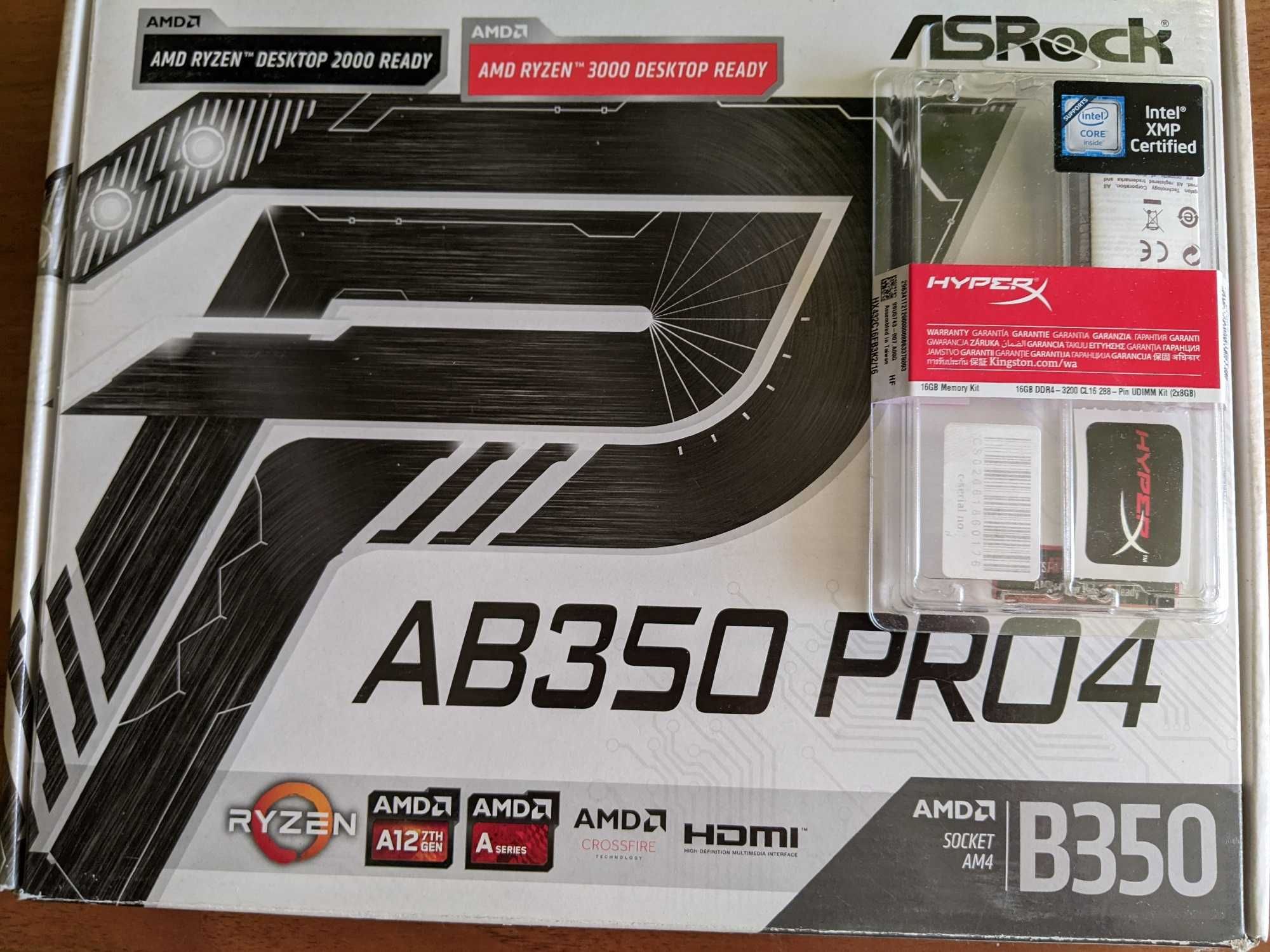 Ryzen 7 5700X+16 DDR4 +AsRock AB350pro4  +кулер