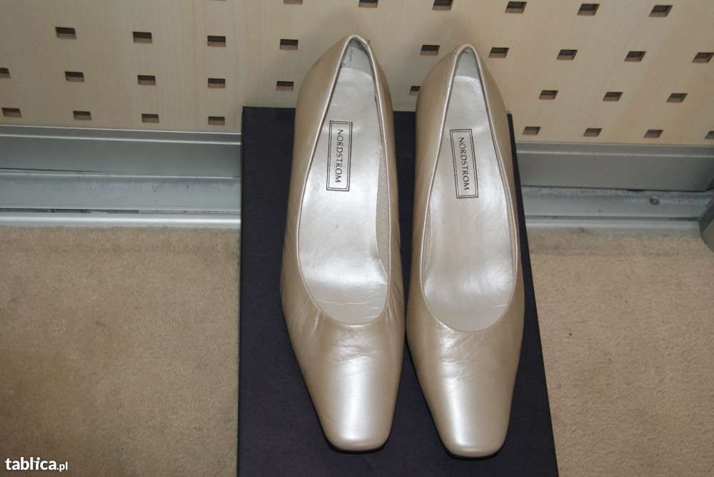 Buty perła ecru - skóra naturalna *** nowe