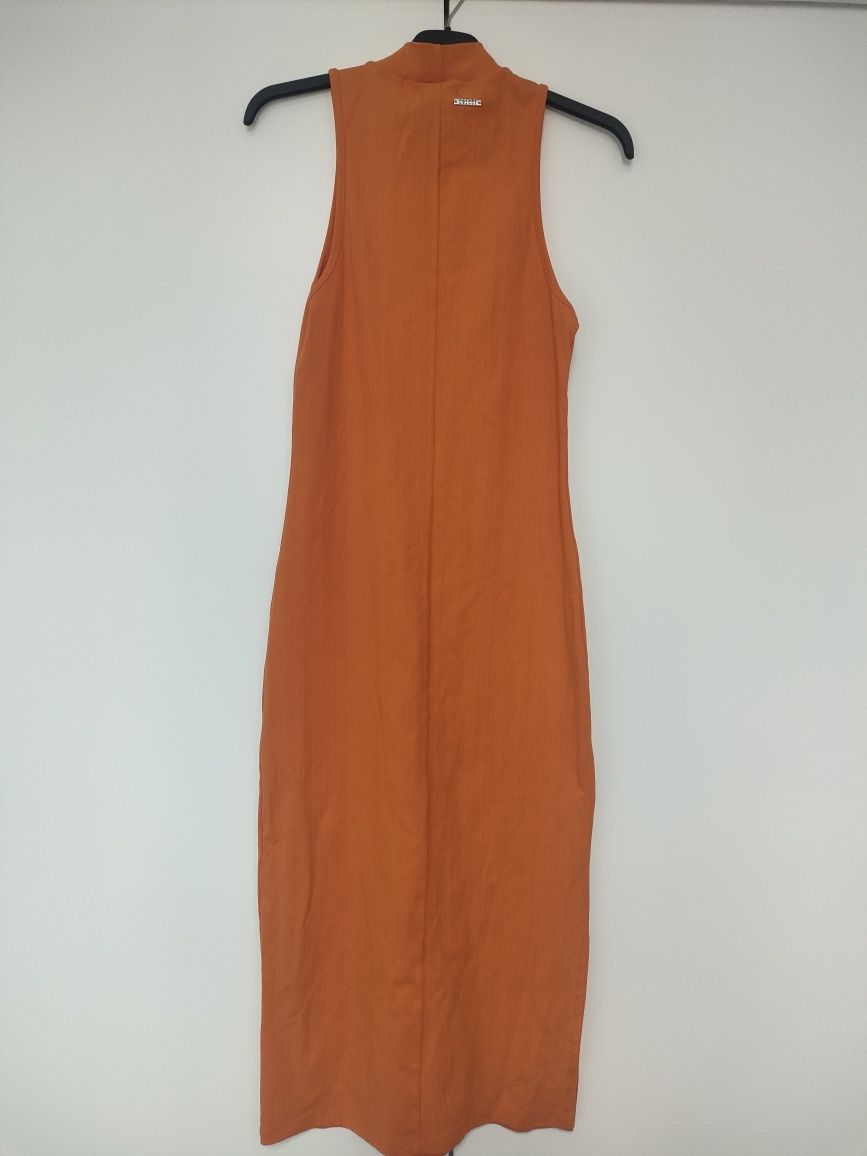 Novo - Vestido laranja canelado da Colcci, Tam. M