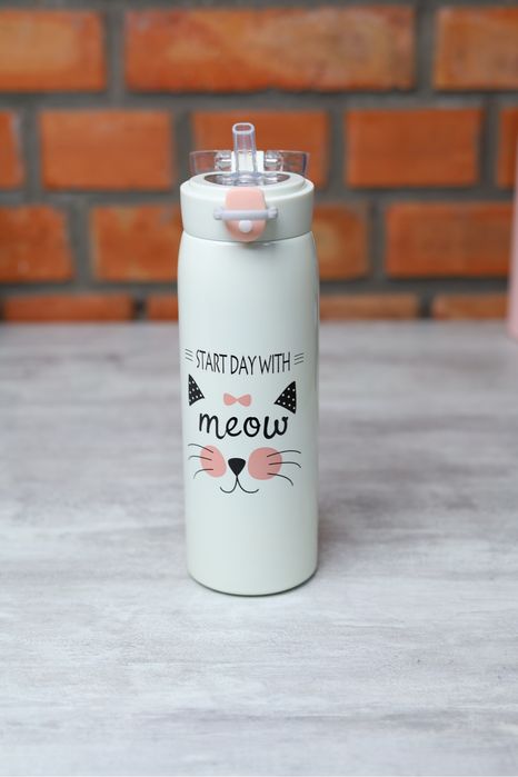 Термос детский с трубочкой, термос для школы, дитячий термос 350мл