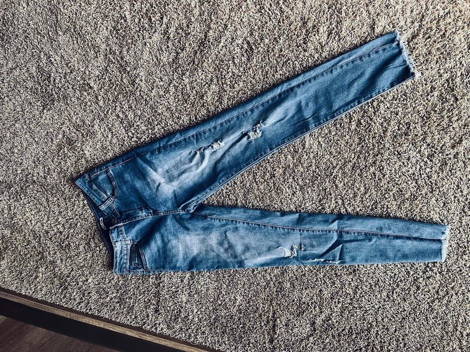 Spodnie jeansy rurki wysoki stan 36 miss bon