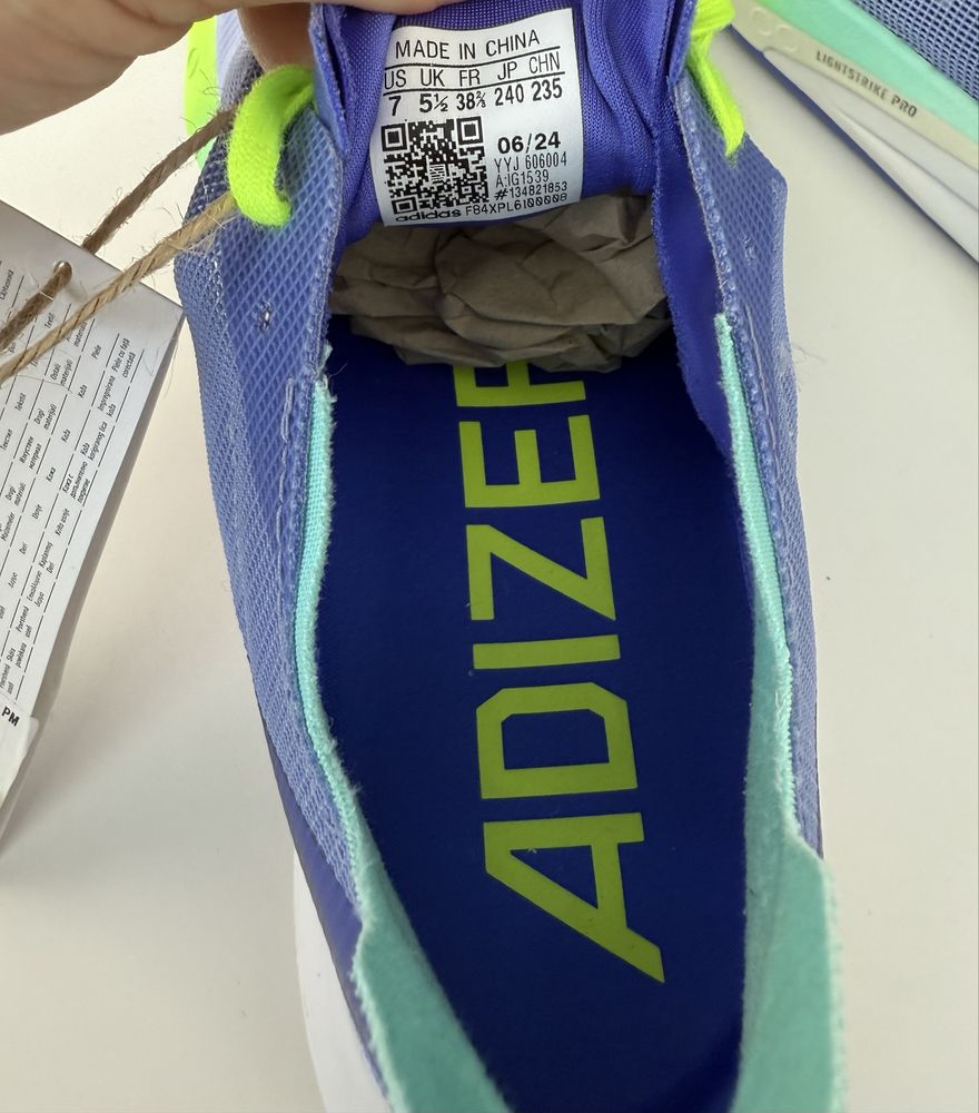 ОРИГІНАЛ 100% Adidas Adizero Adios 8 | IG1539 бігові кросівки 38.5 р