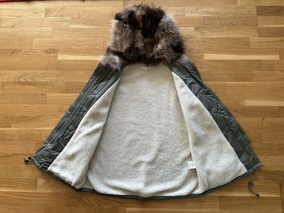 Sandro парка мех енота