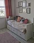 Łóżko Ikea Hemnes 80x200cm + dwa materace