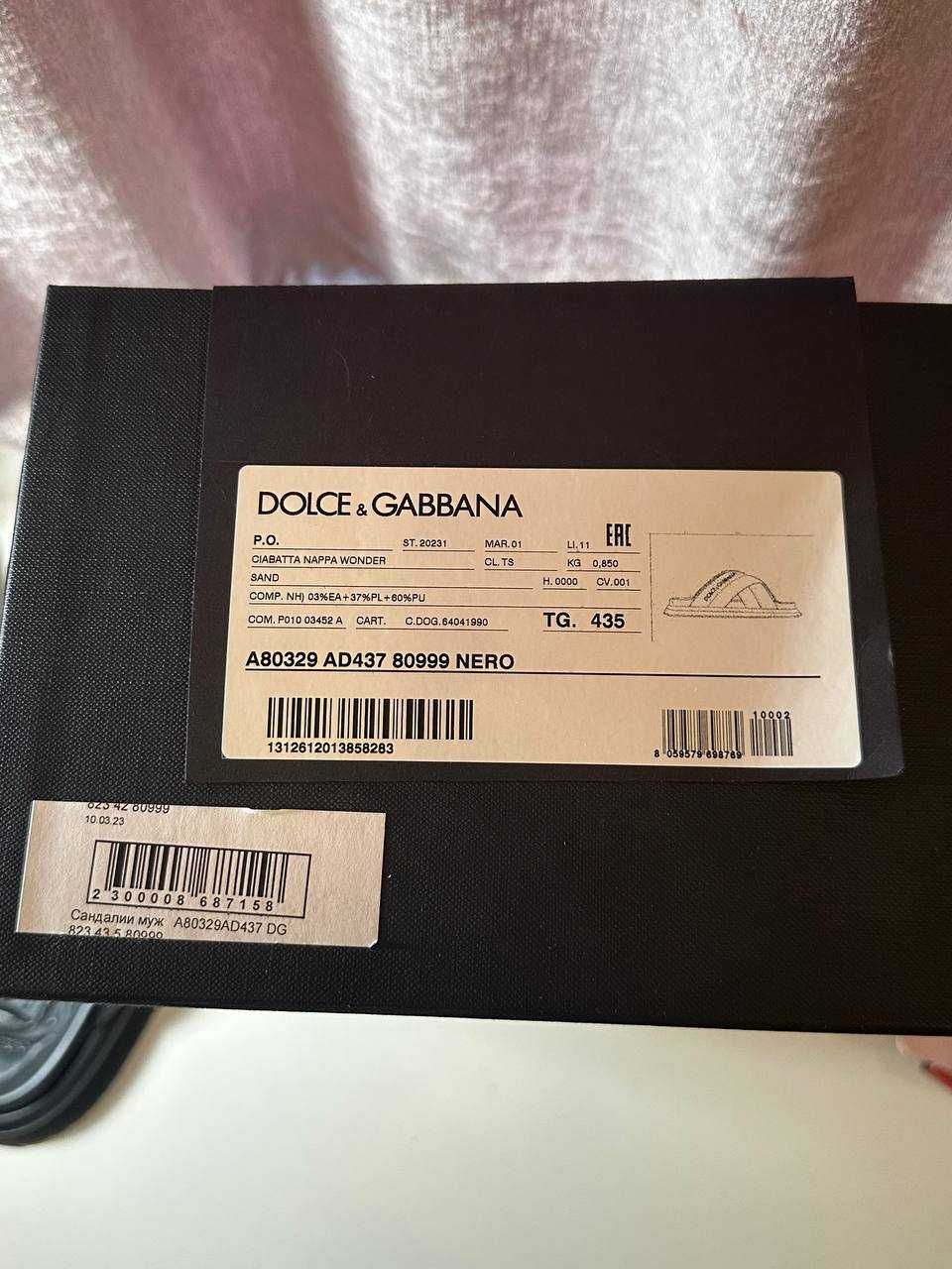 Шльопанці dolce&gabbana