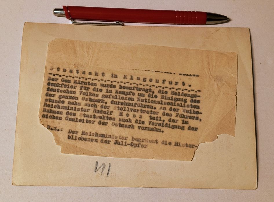 Militaria de Trincheira press foto Rudolf Hess