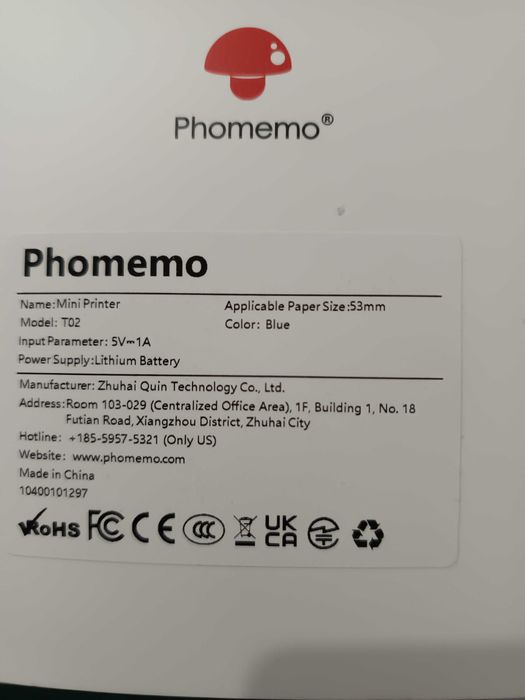 Phomemo T02 mini drukarka