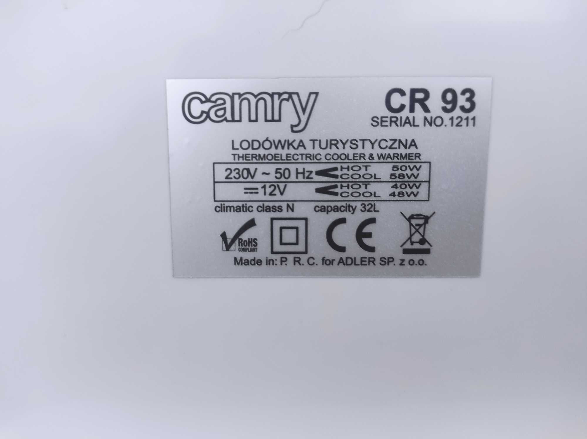 Lodówka turystyczna 12/230 V. Camry 30 Litrów . Coolbox