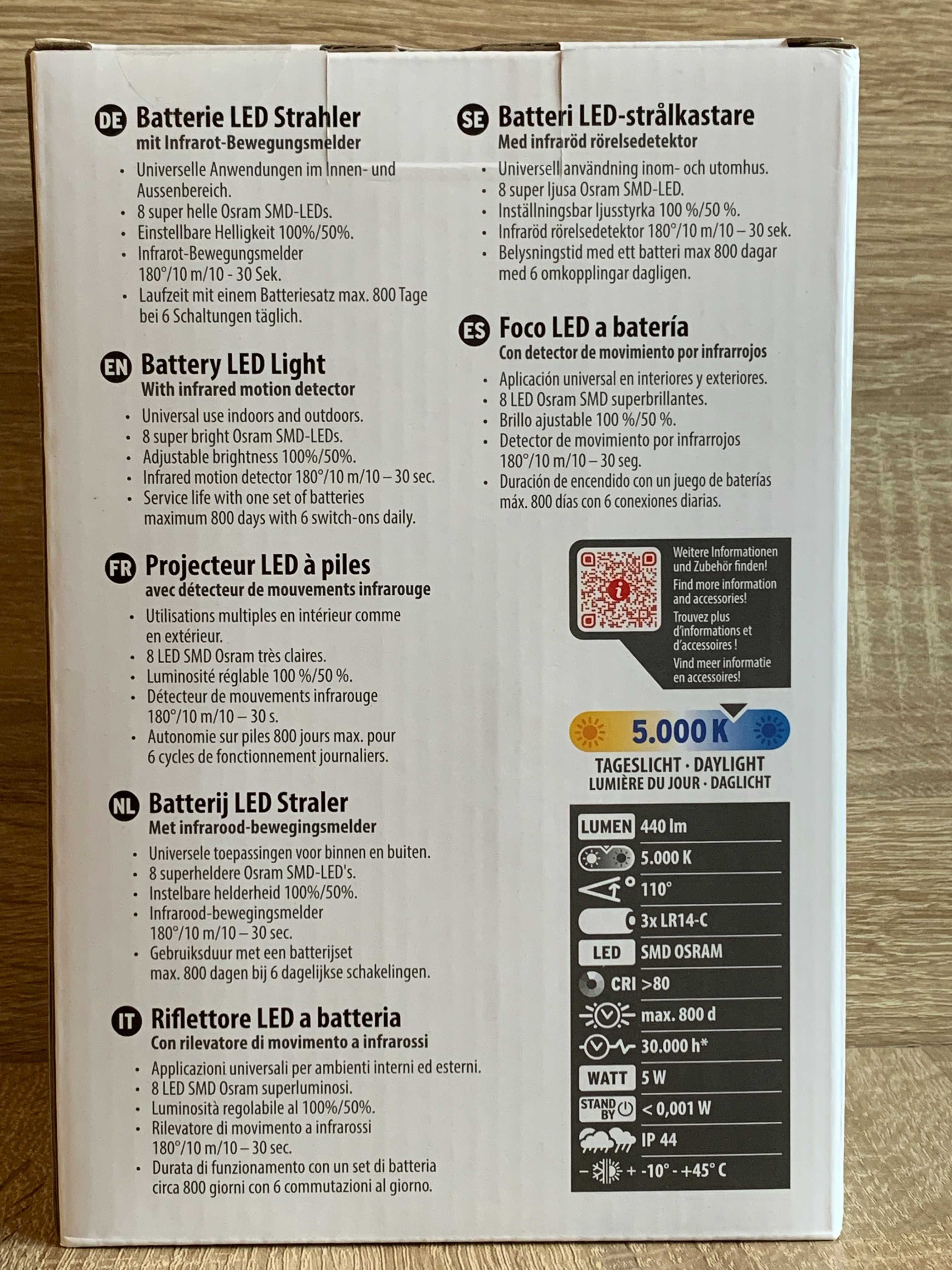 Lampa LED z bateriami Brennenstuhl LUFOS 400 z czujn. zmierzchowo-ruch