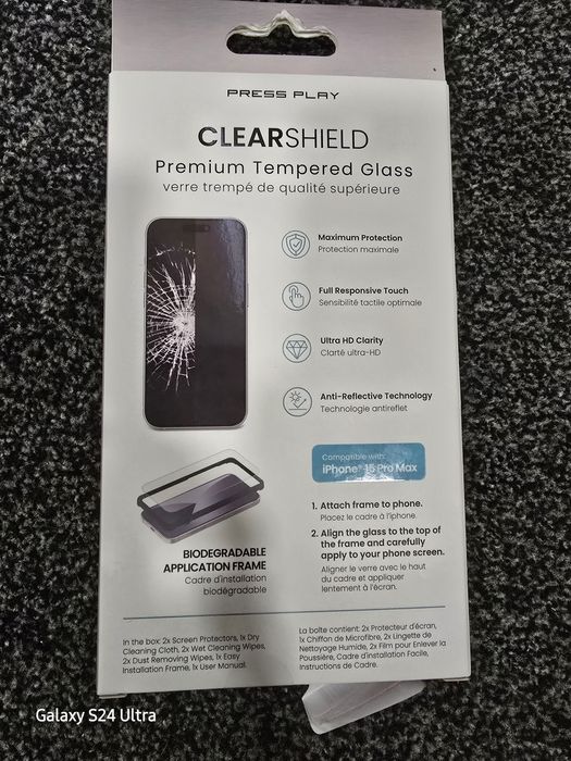 iPhone 15 ProMax szkło ochronne podwójne opakowanie x2