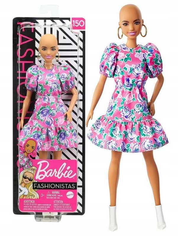 LALKA Barbie Fashionistas 150 MODNA PRZYJACIÓŁKA bez włosów