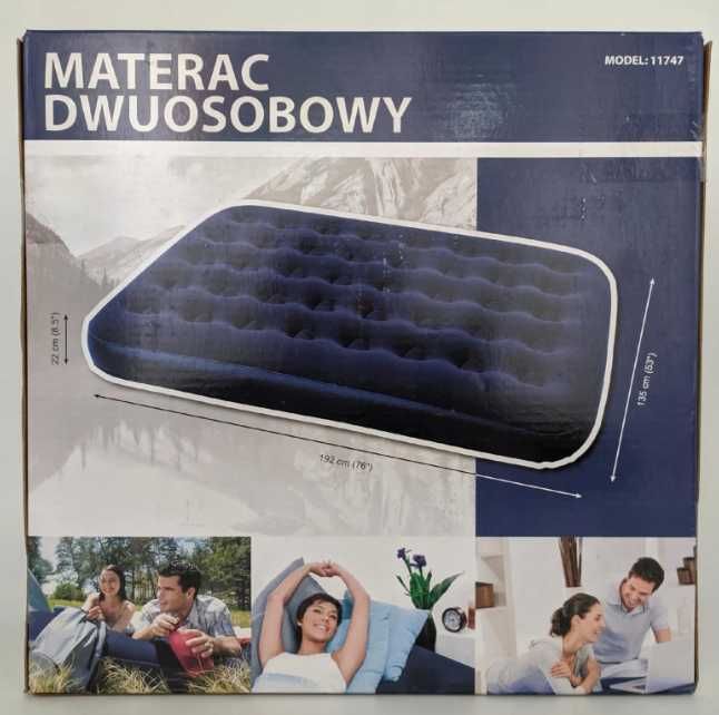 Dmuchany materac dwuosobowy 192x135x22 cm