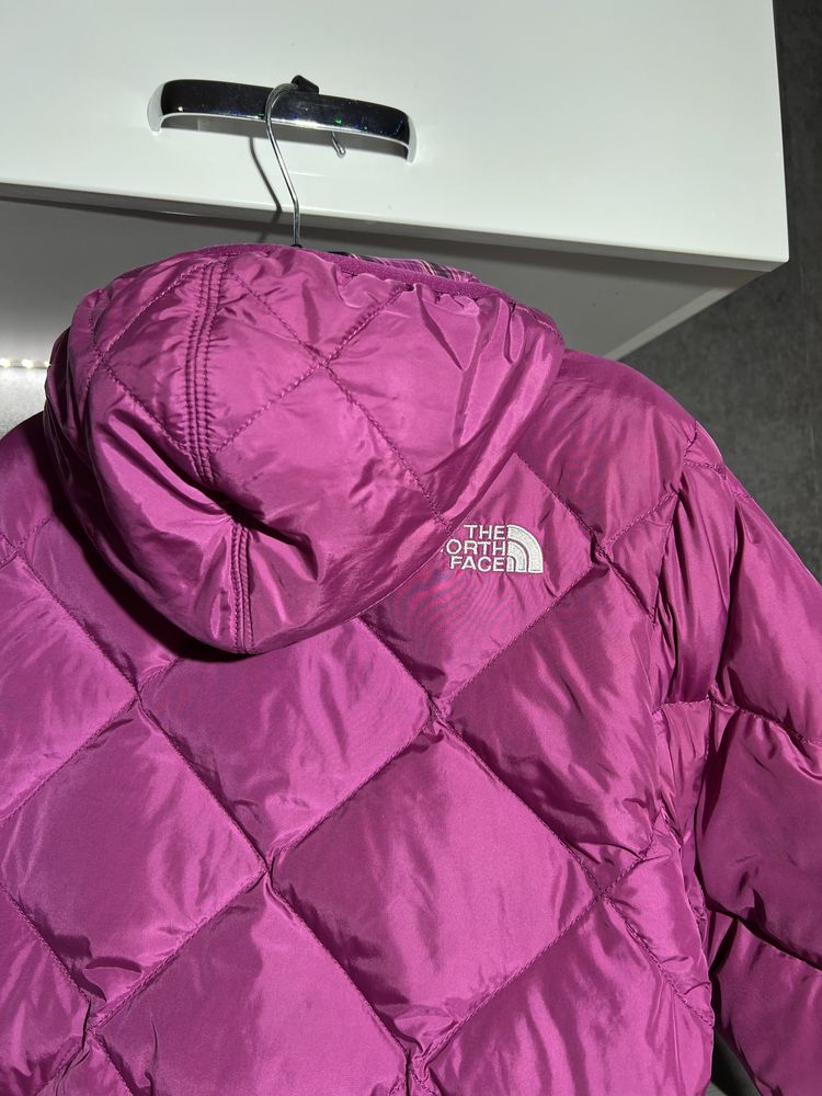 Дитяча пухова куртка The North Face двухстороння куртка для дівчинки