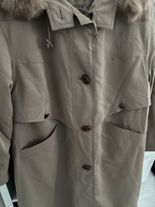 Damski zimowy płaszcz z kapturem NINO rozmiar 48