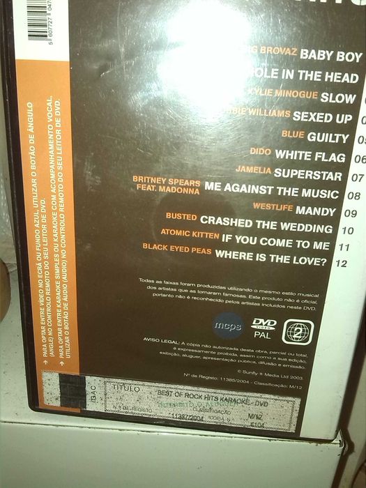 best of rock hits karaoke DVD- portes grátis