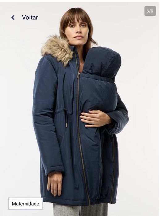 Parka de maternidade - Azul