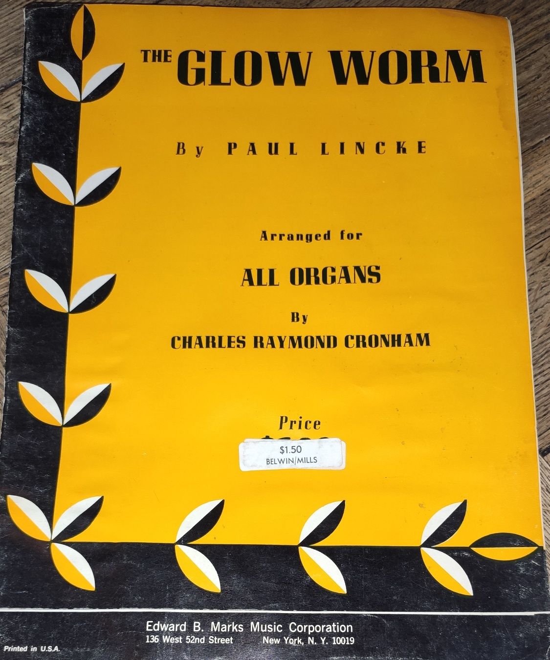 Glow  worm nuty Paul lincke all organs Cronham 1939 ?