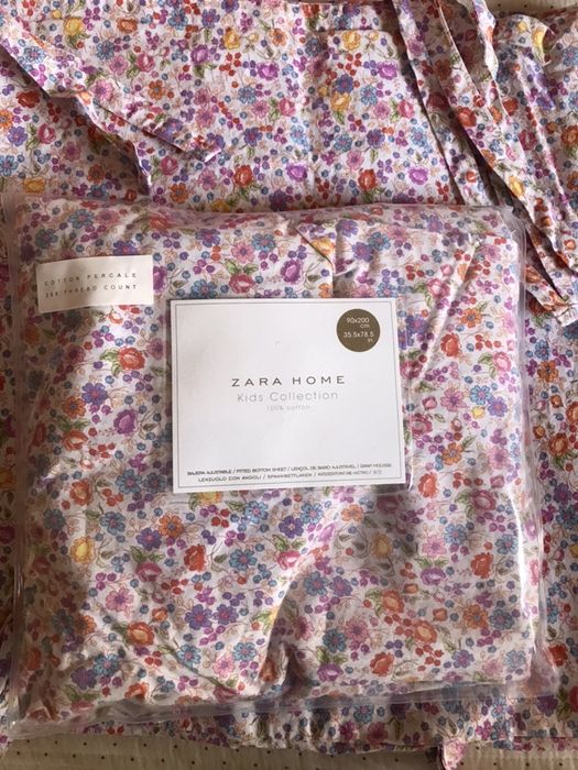 Resguardo de berço e lencol de baixo zara home semi novo
