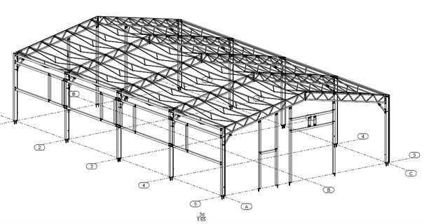 Konstrukcja stalowa pod halę 12x20x5,5 [m]