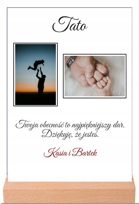 Tabliczka Statuetka Podziękowania dla Taty na Dzień Taty Urodziny