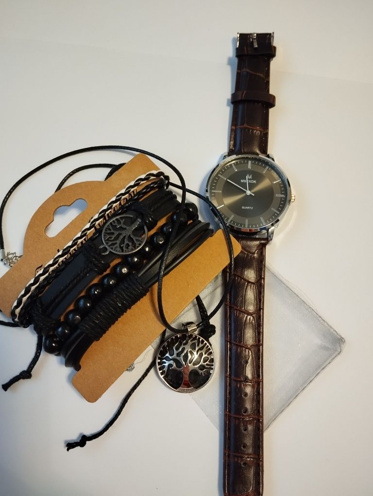 Zestaw prezentowy dla mężczyzn,zegarek, bransoletka