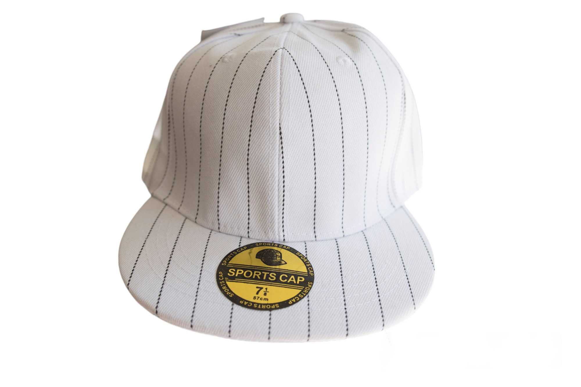 Czapka z Daszkiem Męska CAP BIAŁA 57 cm Koszykówka na Deskorolkę Modna