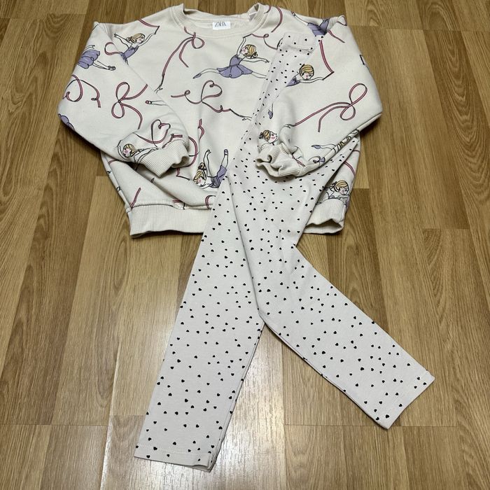 Утеплений світшот лосіни теплий светр зара zara на дівчинку 6 7 116