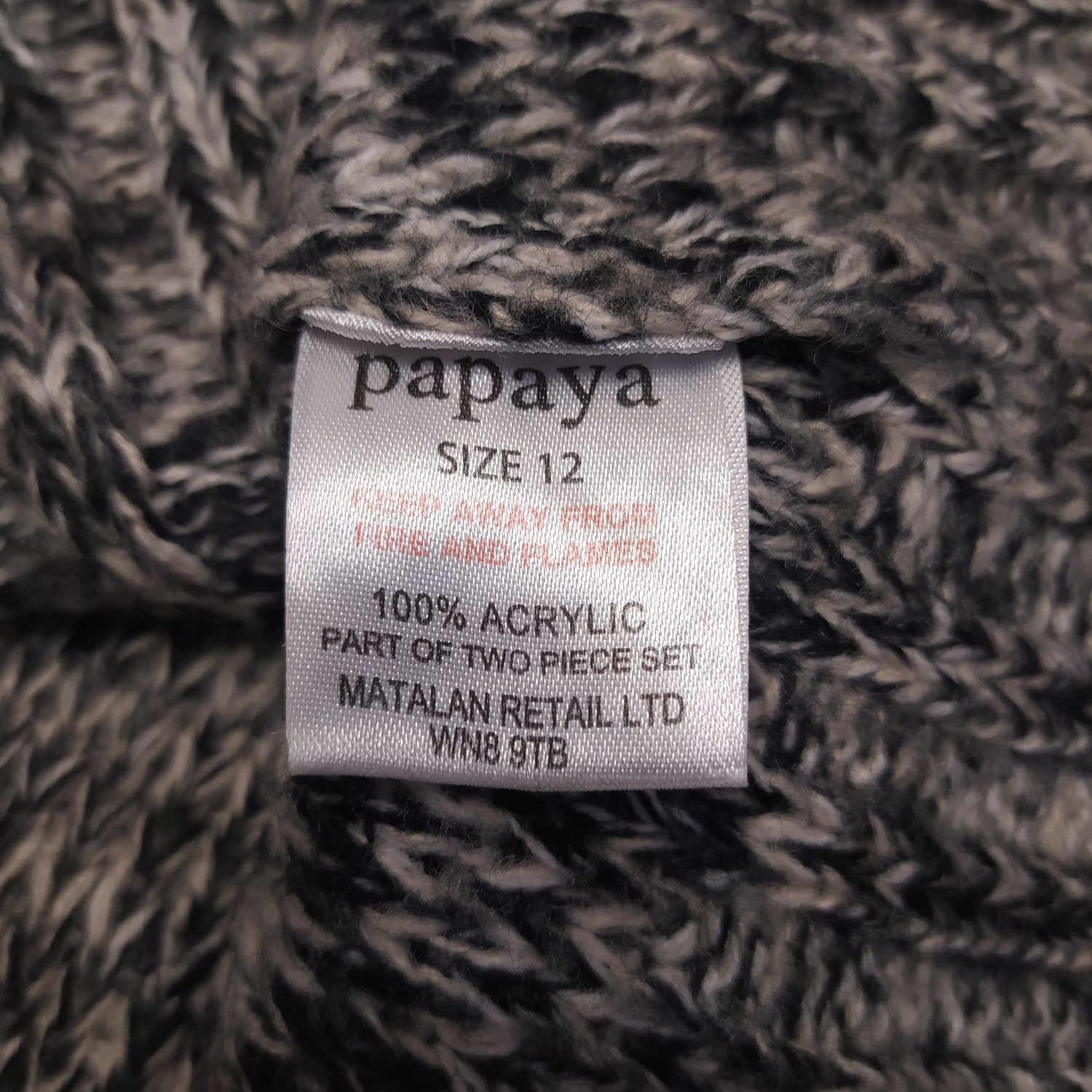 Papaya golf sweter 36 S 38 M melanż tani vintage modny y2k warkocze