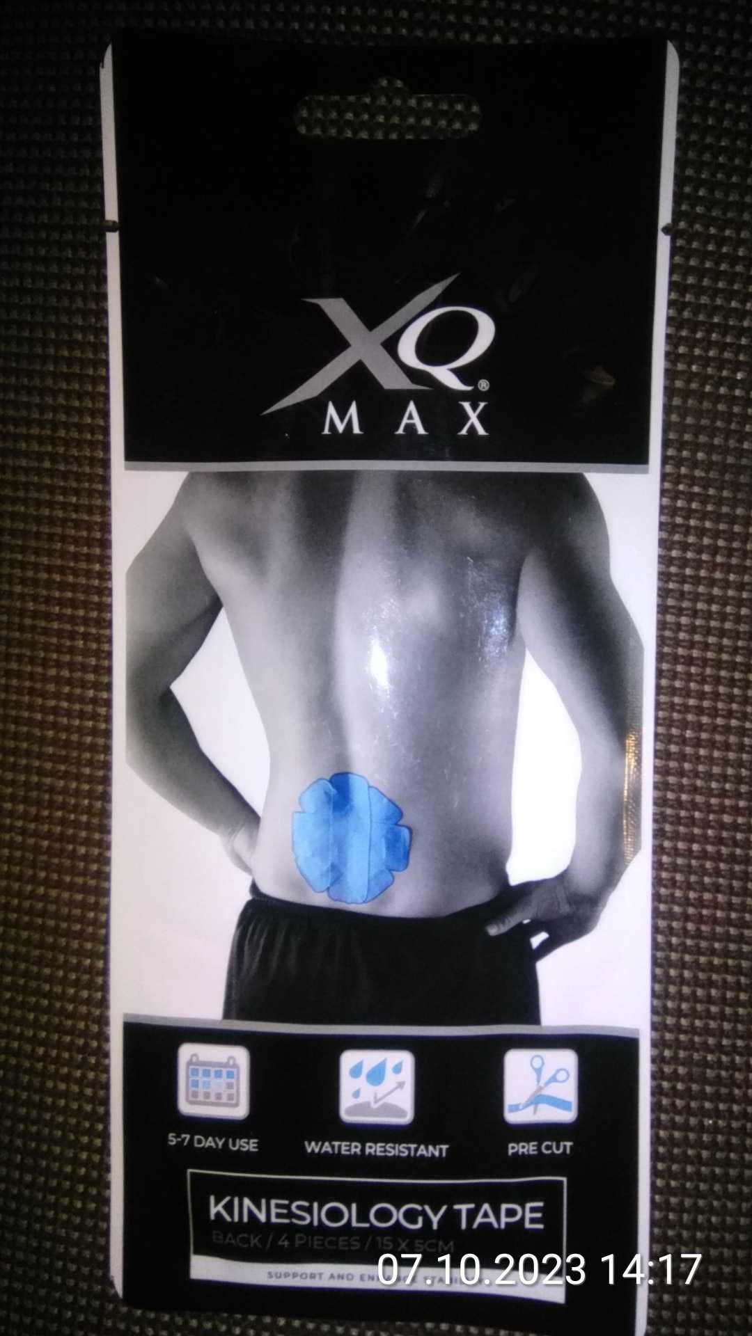 3szt.: XQ MAX Kinesiology Tape/taśmy na kręgosłup, kolana,