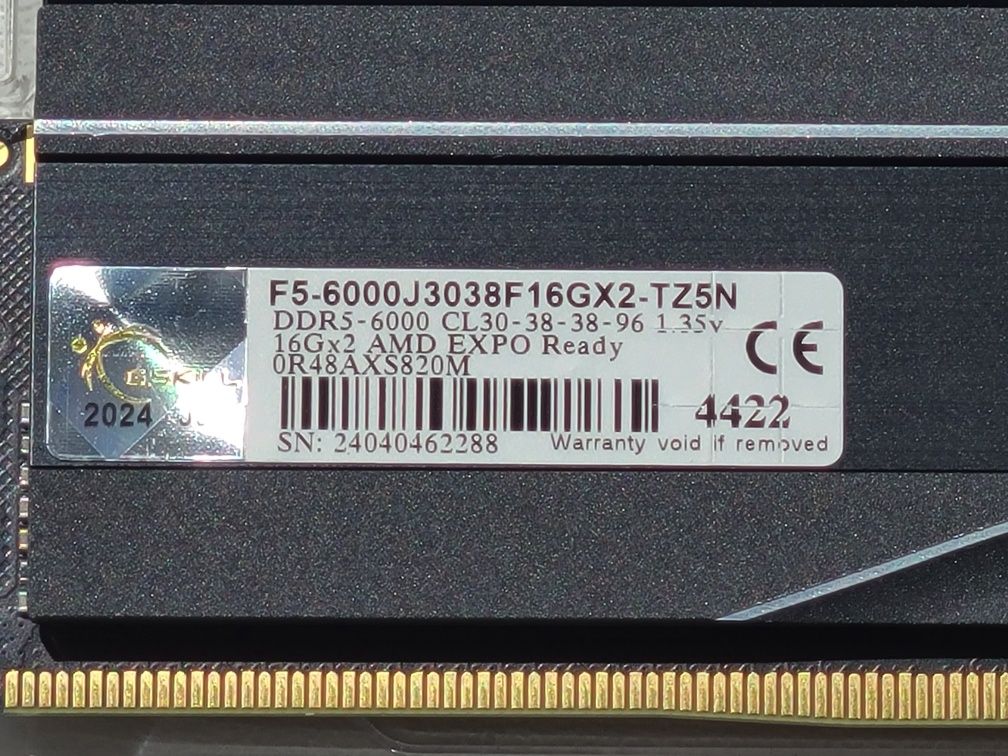 G.Skill DDR5 32GB (2x16GB) 6000Mhz Trident Z5 Neo CL30