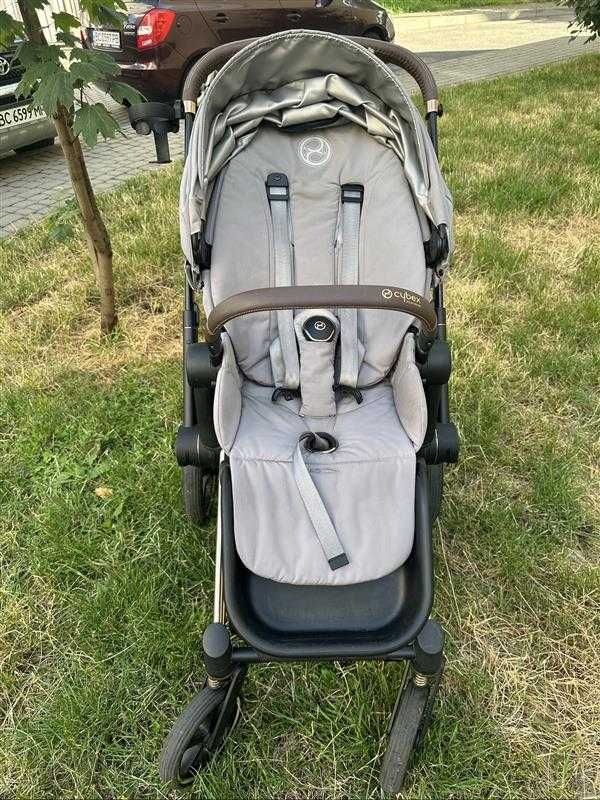 Cybex Priam 3в1 Soho Grey на шасі Rose Gold — повний комплект
