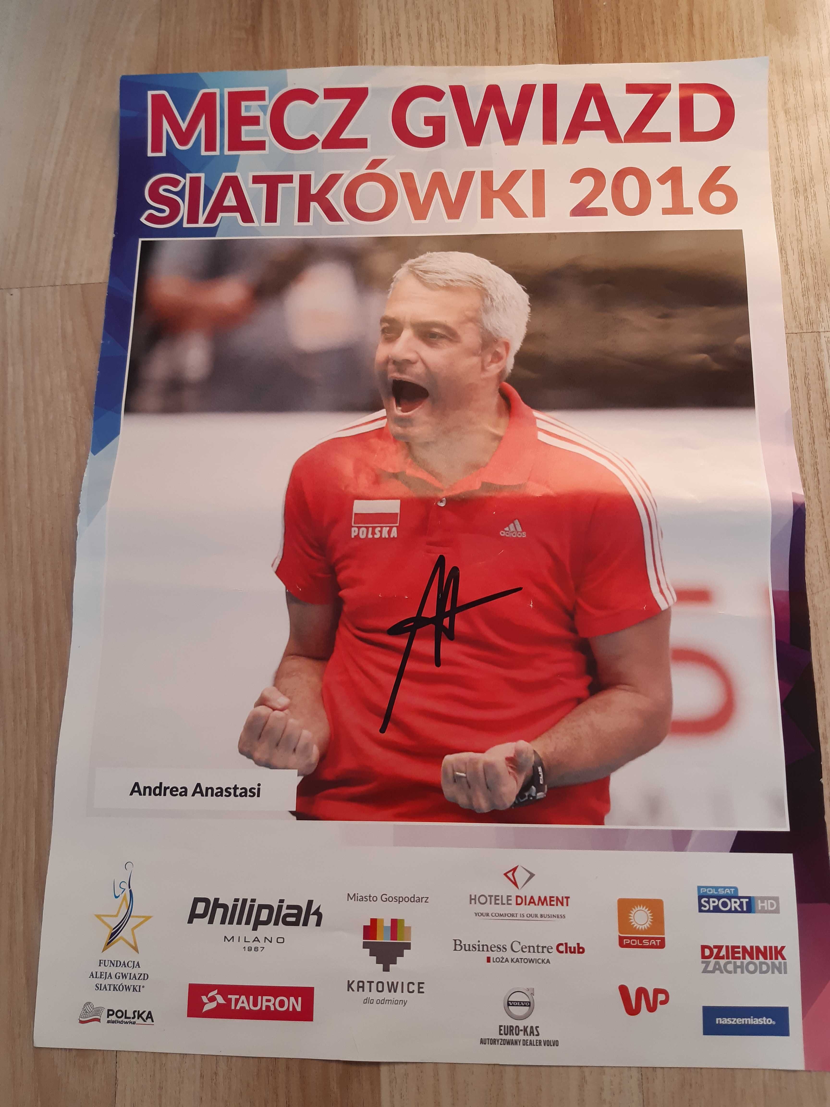 Plakat z autografem Andrea Anastasi