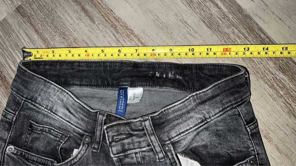 Spodnie jeansy Slim motocyklowe męskie xs chlopiec 158 cm h&m