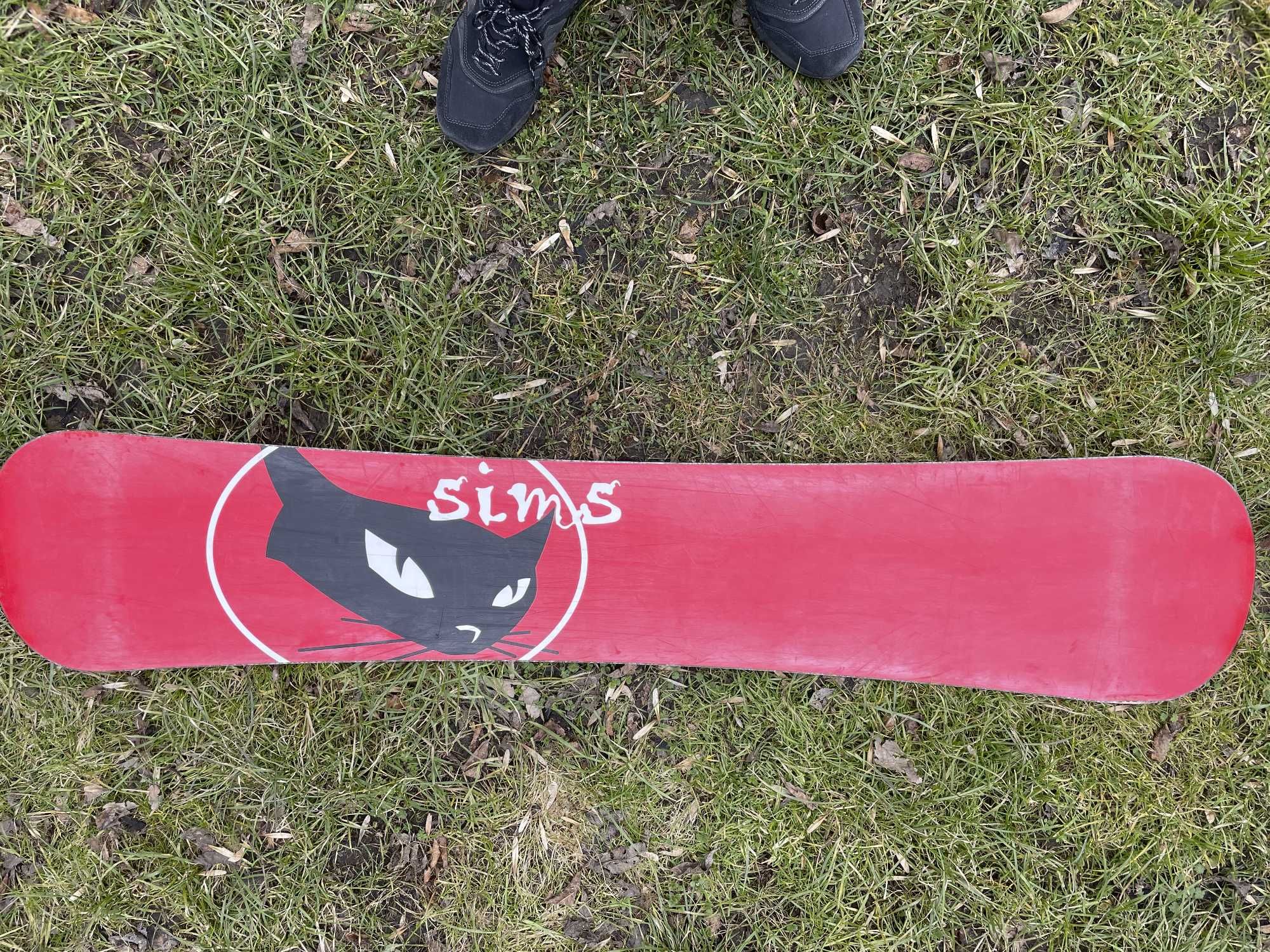 Deska snowboardowa Sims - 148 cm i wiązania Westige