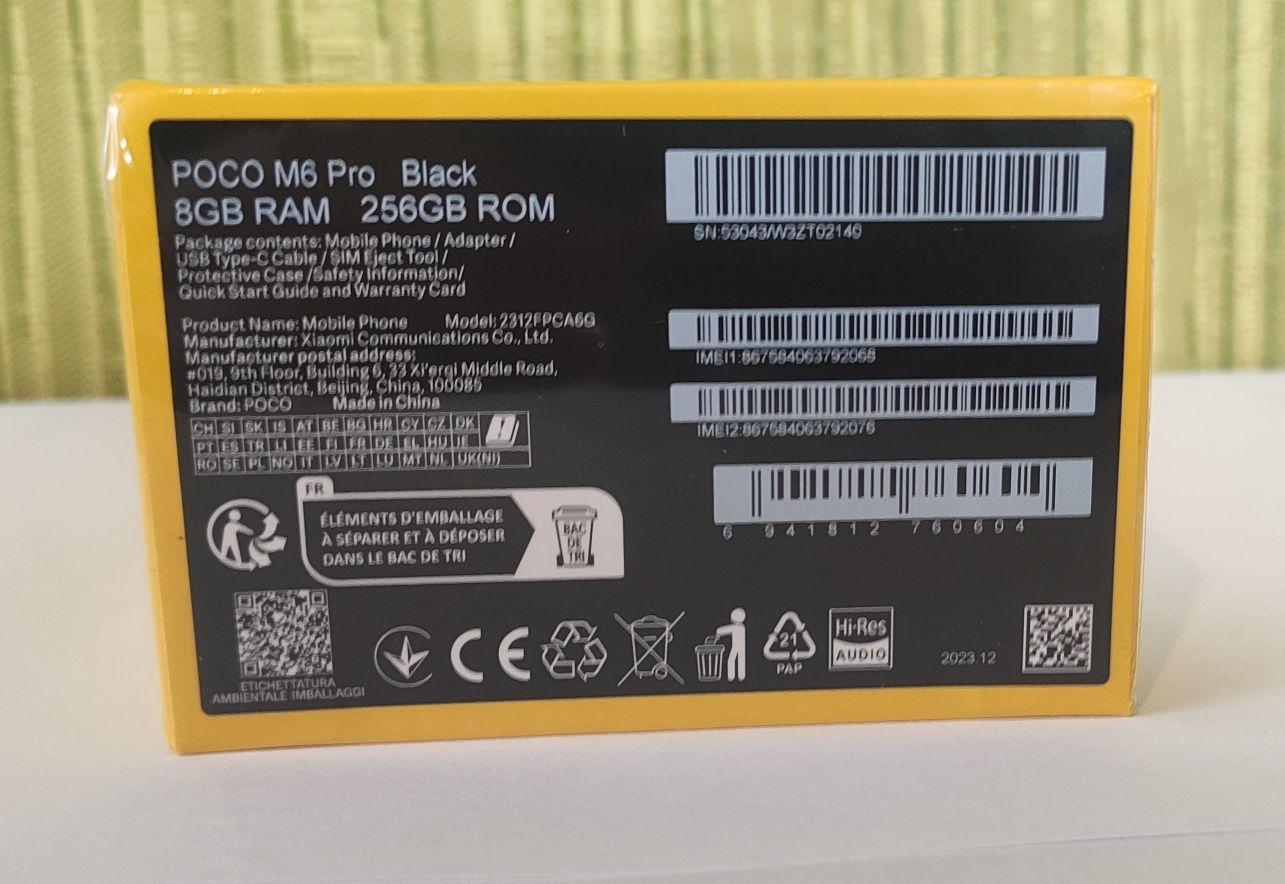 Продам Poco M6 Pro 8/256 Black NFC Global Version