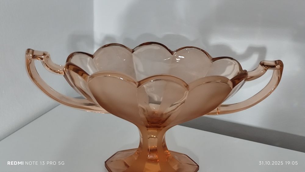 Szkło Kolorowe Gondola Żardiniera ArtDeco