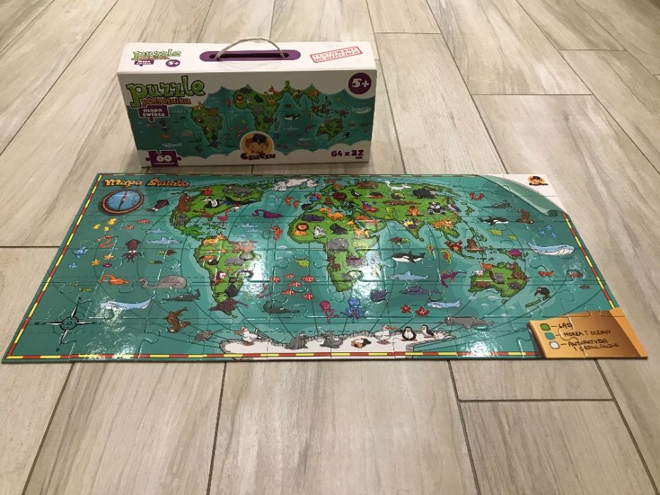 CzuCzu – puzzle 60 elementów – Mapa Świata
