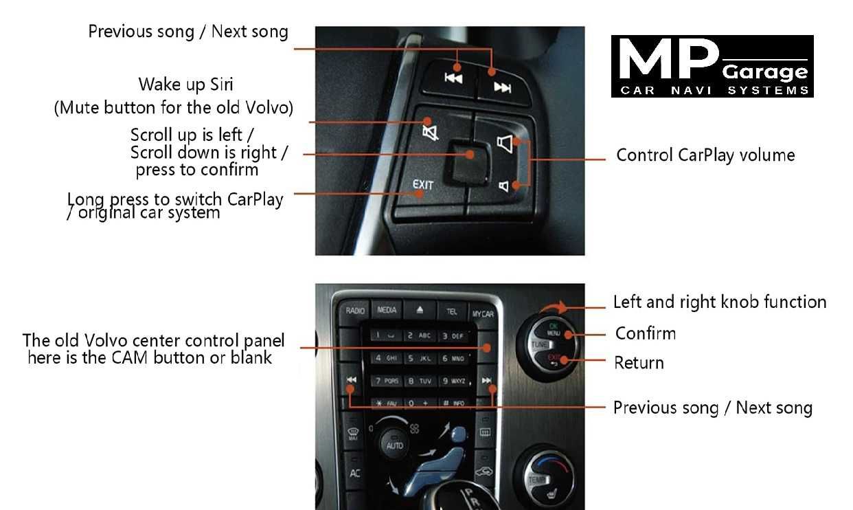 Volvo XC60 S60 V40 2010do2015 Apple CarPlay/AndroidAuto Montaż Gwar!!!