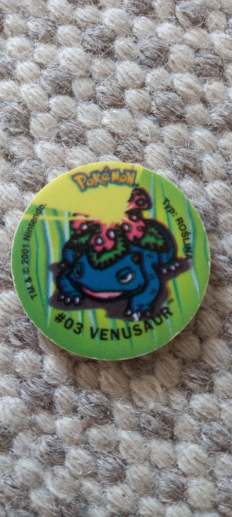 Venusaur Tazos 3mm Pokemon wersja limitowana