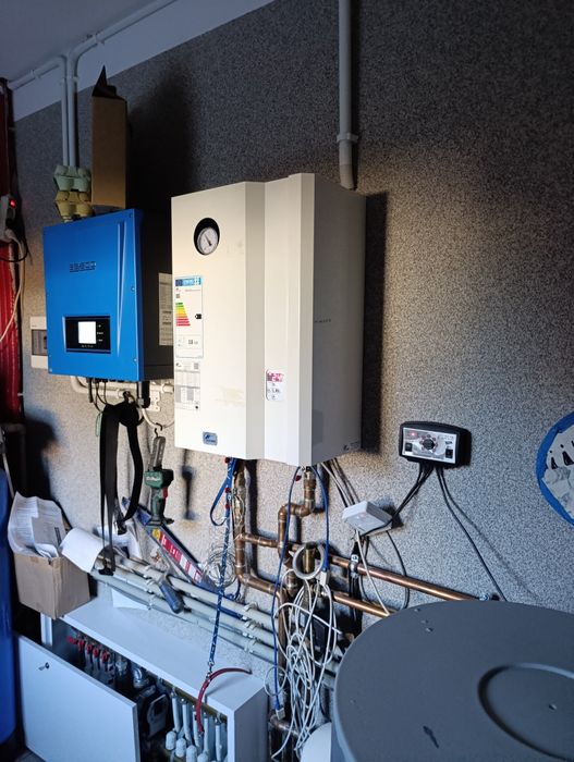 Piec kocioł elektryczny Elterm l 4-18kw + zbiornik CWU120l z grzałka