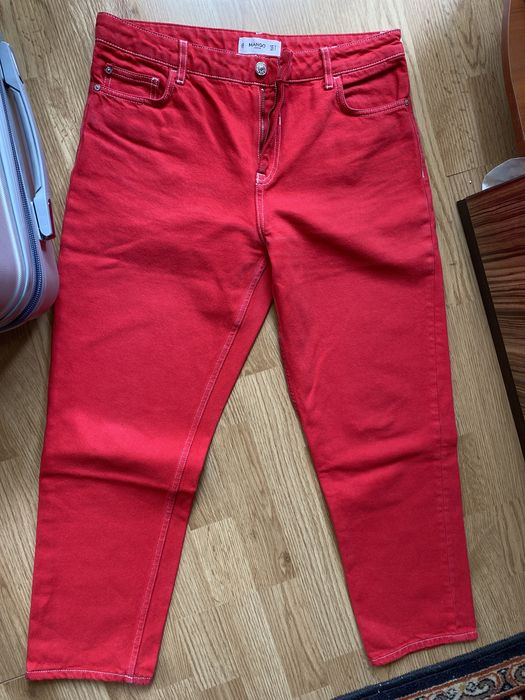 Штани, джинси Mango, 40 розмір, червоні джинси