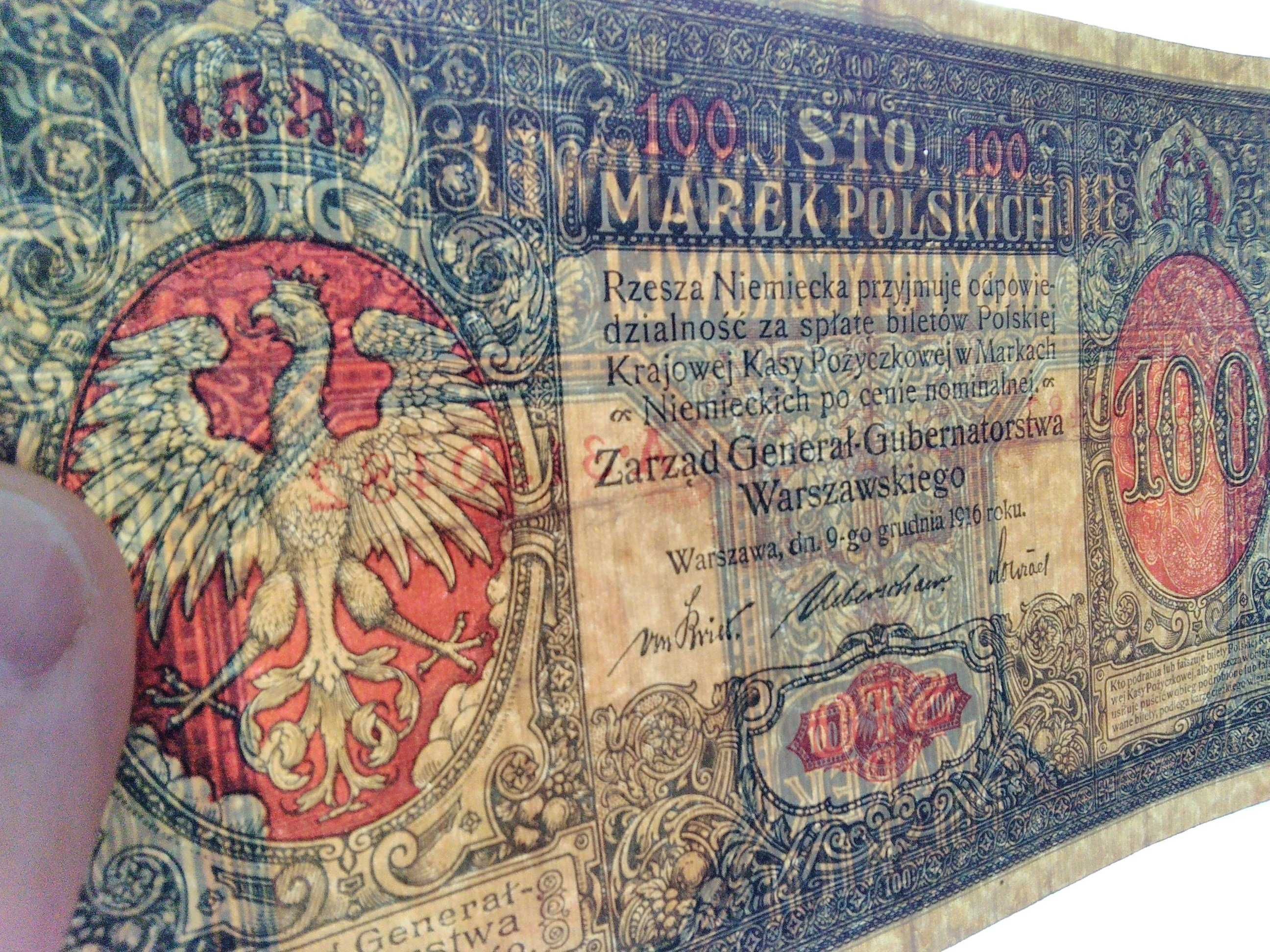 100 marek Generał 1916 rok bardzo ładna plus gratis
