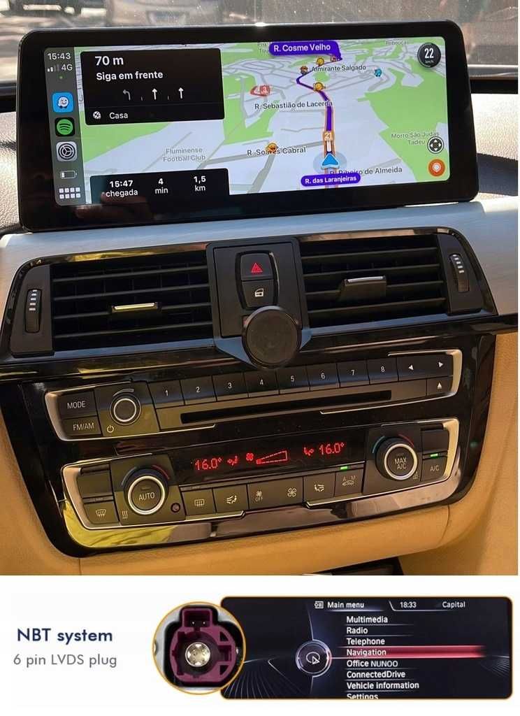 Radio Android BMW F10 F11 F30 F31 F32 F33 F34 F36 2GB 32GB SIM